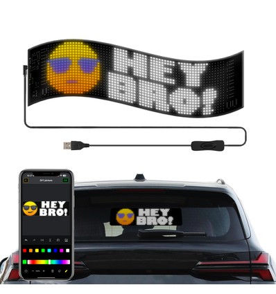 1x Pixel matrix paneel 32x128 - Bluetooth, 5V USB