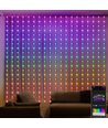 Rideau lumineux RGBIC 2x2 mètres - Motifs et texte programmables