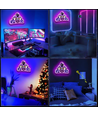 Gamer neonskylt med LED-ljus - Stor modell 39x33 cm, perfekt för gamingrum