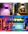 LEDlife RGB+CCT CUBIC 6W applique murale - Tuya Smart, noir, carré, haut/bas, réglable, intérieur / extérieur, IP65