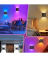 LEDlife RGB+CCT CUBIC 6W applique murale - Tuya Smart, noir, carré, haut/bas, réglable, intérieur / extérieur, IP65