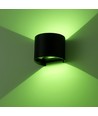 Applique 6W, compatible Hue - IP65, Ronde, RGB+CCT, Zigbee, noir, haut/bas, ajustable, intérieur/extérieur, source incluse