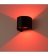 6W Wandlamp, Hue compatibel - IP65, Rond, RGB+CCT, Zigbee, zwart, up/down, verstelbaar, binnen/buiten, incl. lichtbron