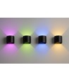 Applique 6W, compatible Hue - IP65, Ronde, RGB+CCT, Zigbee, noir, haut/bas, ajustable, intérieur/extérieur, source incluse