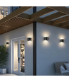 Applique 6W, compatible Hue - IP65, Ronde, RGB+CCT, Zigbee, noir, haut/bas, ajustable, intérieur/extérieur, source incluse