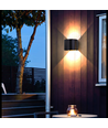 Applique 6W, compatible Hue - IP65, Ronde, RGB+CCT, Zigbee, noir, haut/bas, ajustable, intérieur/extérieur, source incluse