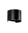6W Wandlamp, Hue compatibel - IP65, Rond, RGB+CCT, Zigbee, zwart, up/down, verstelbaar, binnen/buiten, incl. lichtbron