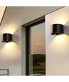 6W Vegglampe - IP65, Rund, RGB+CCT, Zigbee, sort, opp/ned, justerbar, inne / ute, inkl. lyskilde