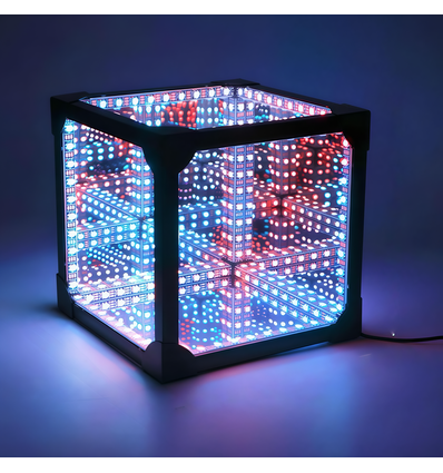 Cube infini 10x10 RGBIC - Effet 3D, télécommande, USB