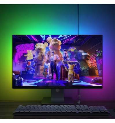 PC Sync LED strip 24" skærm 4 sider - RGBIC, USB, 60 LED/m