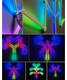 Hexa-Light RGBIC komplet sæt - 9 lysskinner, vægmonteret, Bluetooth app, USB, sort