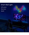 Kit complet Hexa-Light RGBIC - 9 barres lumineuses, montage mural, application Bluetooth, USB, noir