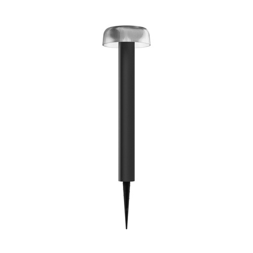 2,5W Solcellslampa för trädgård med spett - 3-stegs dimbar, USB-C, IP44 utomhus, svart