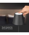 Outlet: V-Tac opladelig bordlampe - Sort, IP20, touch dæmpbar, model mini