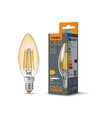 E14 6W LED flamme - Filament, 680lm, 2200K, blanc chaud, remplace 60W