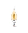 E14 6W LED kertepære med flammeeffekt - 680lm, 2200K, 360 grader, flicker free, erstatter 52W