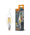 E14 6W LED filament kaarslamp met tip - C35, 806lm, 4000K, flicker free, vervangt 60W