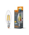 E14 6W LED kronljus - Filament, 806lm, 3000K, 360 grader, flicker free, ersätter 60W