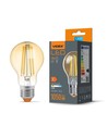 E27 10W LED filament ampoule - A60, 1050lm, 2200K, Verre ambré, 360° angle de diffusion