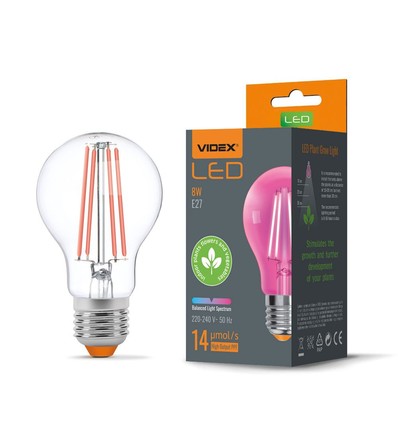 8W E27 vekstpære - A60, Fito, 230V