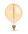 E27 8W dimbare LED lamp - Spiraal amber, 2200K, 500lm, 360°, G200, RA88, vervangt 42W