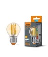 E27 6W LED filament kronepære - G45, 2200K, Amber glass, 360 grader, 750lm