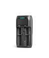 Universal batterilader med LCD display - 2 kanaler, USB-C, Ni-Mh/Li-Ion/LiFePO4, powerbank funksjon