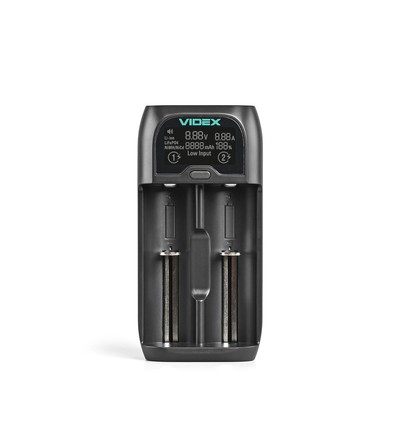 Universele USB-C batterijlader - LCD display, 2 kanalen, voor Li-ion/Ni-MH/LiFePO4, 5V/2A