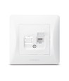 BINERA CAT6 enkelt datakontakt - Hvit, RJ45, innfelling, IP20