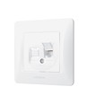BINERA CAT6 enkelt computerstik - Hvid, RJ45, indbygning, IP20