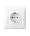 Schuko stopcontact - enkel, wit