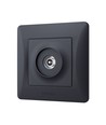 Videx BINERA TV-uttag - Svart grafit, IP20, 5-862 MHz, 75 Ω