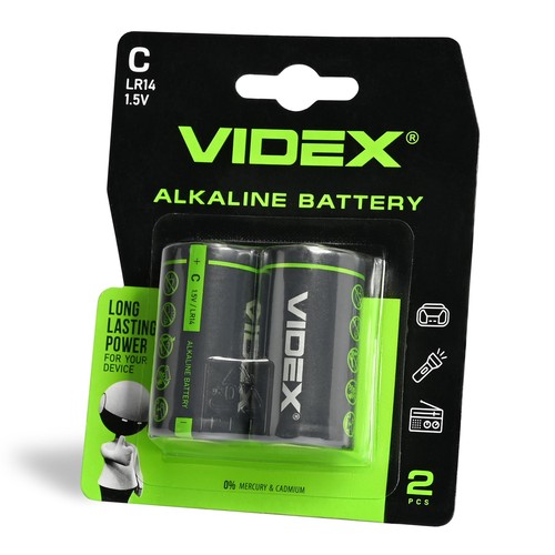 Alkaline batteri - LR14/C, 2 stk