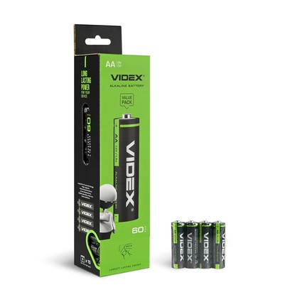 Alkaline batteri - LR6/AA, 4 stk, 15 pakker
