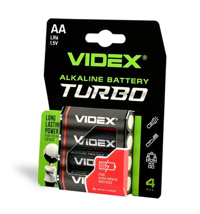 Alkaline batteri - Turbo LR6T/AA, 4 stk