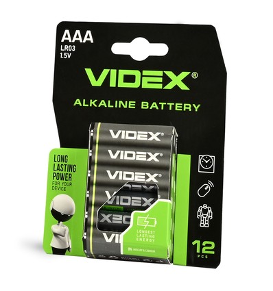 Alkalinebatterij - LR03/AAA, 12 stuks