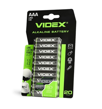 Alkalisk batteri - LR03/AAA, 20 stk