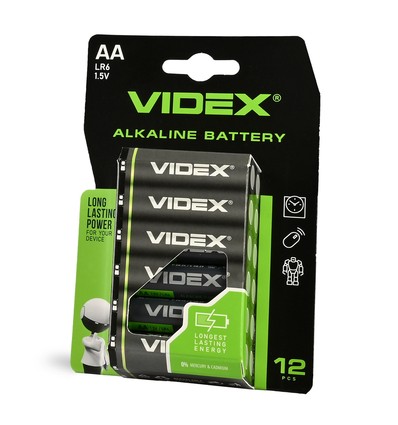 Alkalisk batteri - LR6/AA, 12 stk