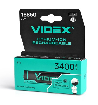 18650-P batteri - 3400mAh, litiumjon, med termiskt skydd