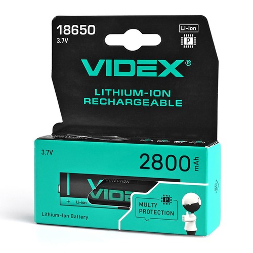 Laddningsbart Lithium-ion batteri - 18650-P 2800mAh, med termiskt skydd