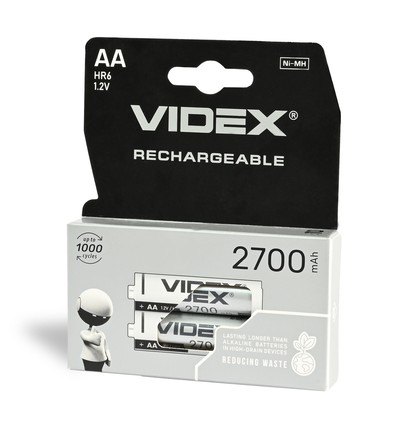 Pile rechargeables Ni-MH - HR6 2700mAh, 2 pcs