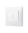 Bouton de sonnette – 86x86mm, IP20, blanc