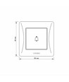 Bouton de sonnette – 86x86mm, IP20, blanc