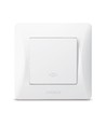 Interrupteur inverseur 1 pôle Binera - Blanc, IP20 intérieur, 10A, 86 x 86 mm