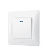 1-kanals strömbrytare med indikatorlampa - 86x86mm, IP20, vit