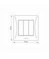3-kanals strömbrytare - 86x86mm, IP20, vit