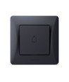 Dørklokke-bryter – 86x86mm, IP20, sort