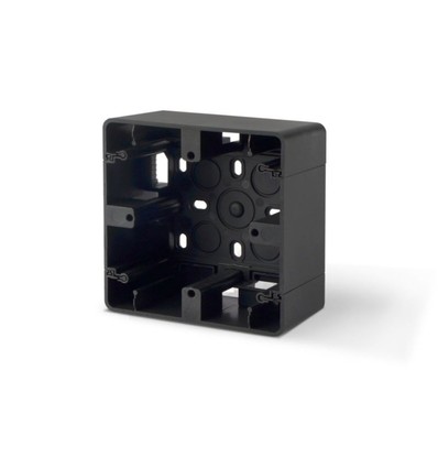 BINERA 1-modul påveggsboks for stikkontakt/bryter - 86x86x45 mm, IP20, sort grafitt