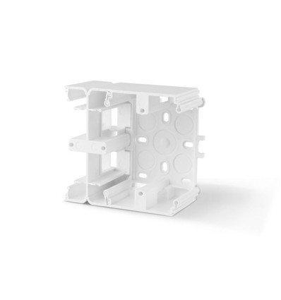 BINERA förhöjningsram för uttag/strömbrytare - Vit, IP20, 93x86x45mm, utanpåliggande