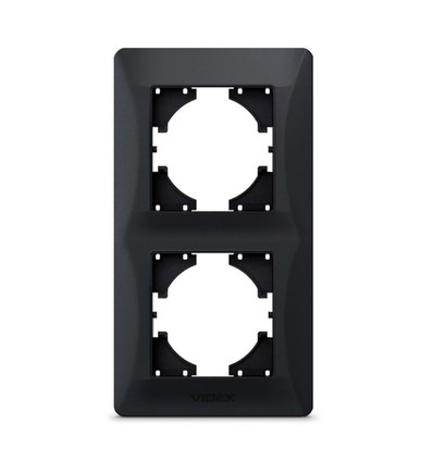 BINERA 2-voudig verticaal afdekraam - Zwart grafiet, 86x157 mm, IP20 binnen